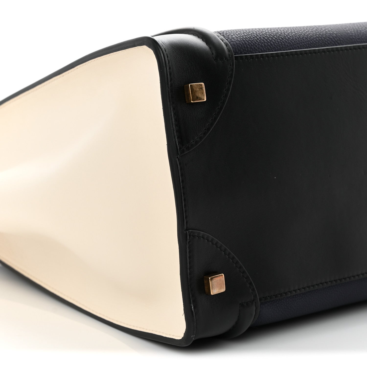 Velluto Calfskin Mini Tri-Color Luggage Navy