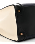 Velluto Calfskin Mini Tri-Color Luggage Navy