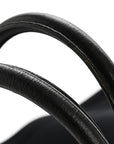 Linen Calfskin Rive Gauche Tote Black
