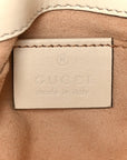 Calfskin Matelasse Mini GG Marmont Shoulder Bag White