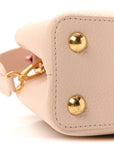 Taurillon Ostrich Capucines BB Powder Pink Beige