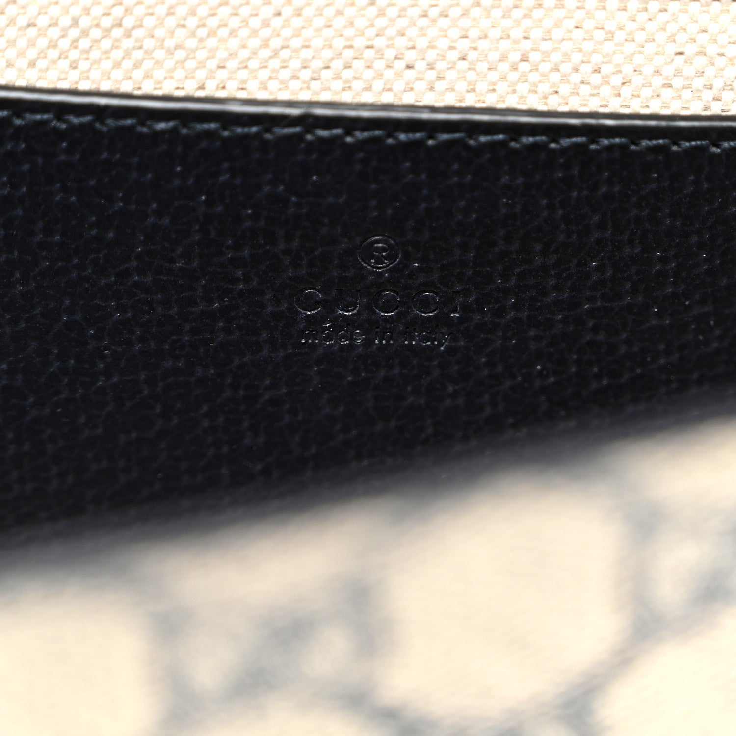 GG Supreme Monogram Textured Dollar Calfskin Web Mini Ophidia Envelope Shoulder Bag Beige Blue