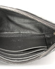 Metallic Nappa Matelasse Quilted Zip Wallet Silver