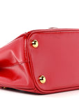 Saffiano Vernice Galleria Double Zip Tote Rosso