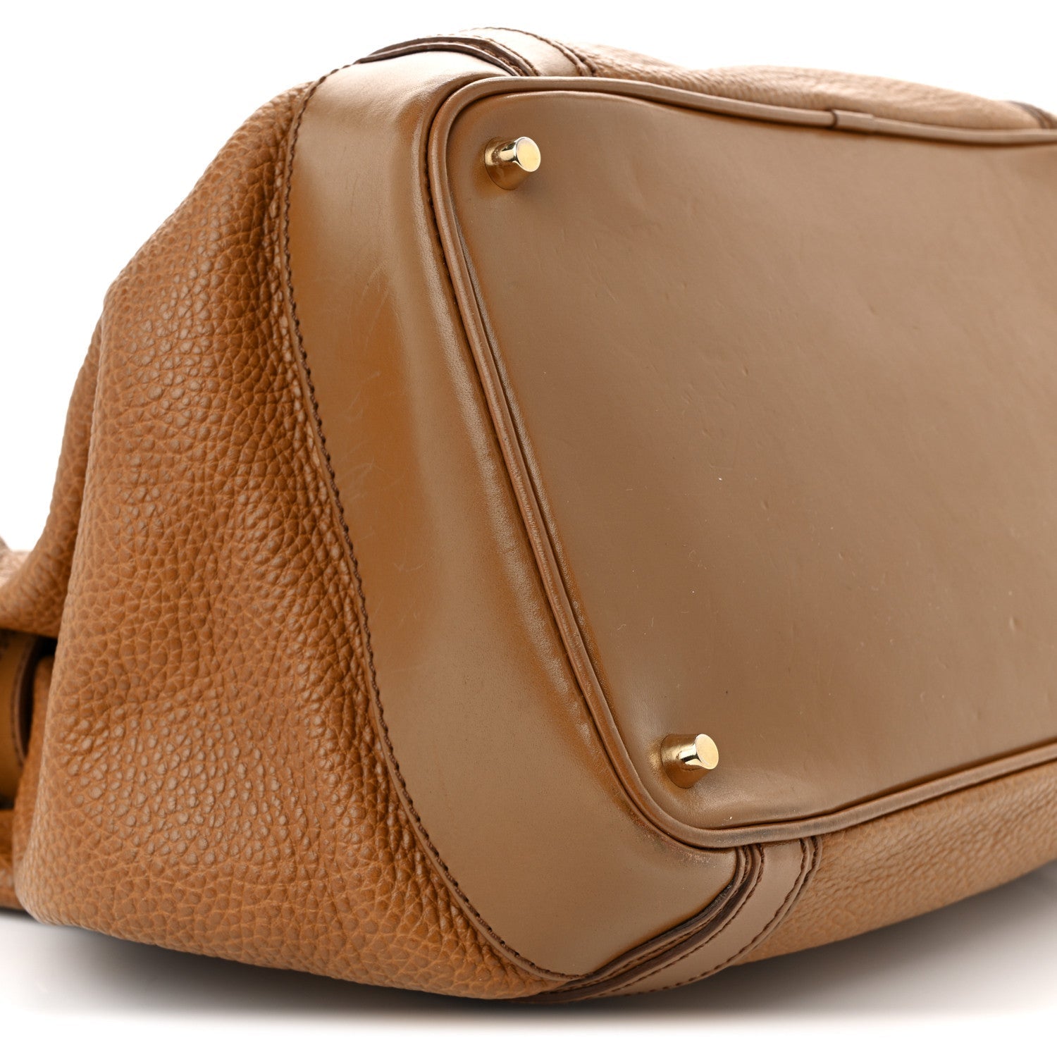 Grainy Calfskin Medium Golderton Tote Brown
