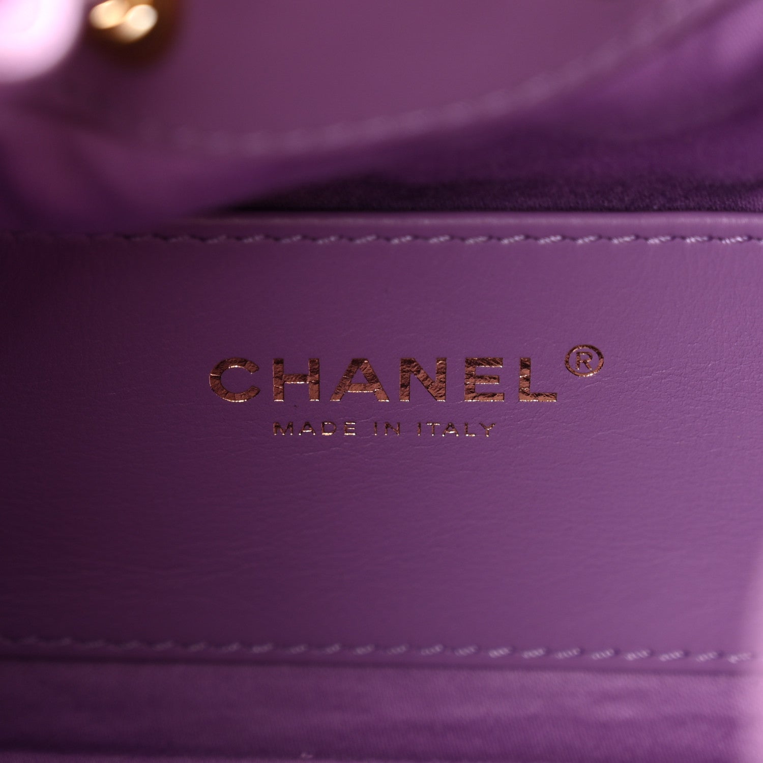 Suede Quilted Mini CHNL 25 Handbag Purple