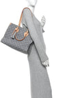 Monogram Denim Onthego MM Washed Grey