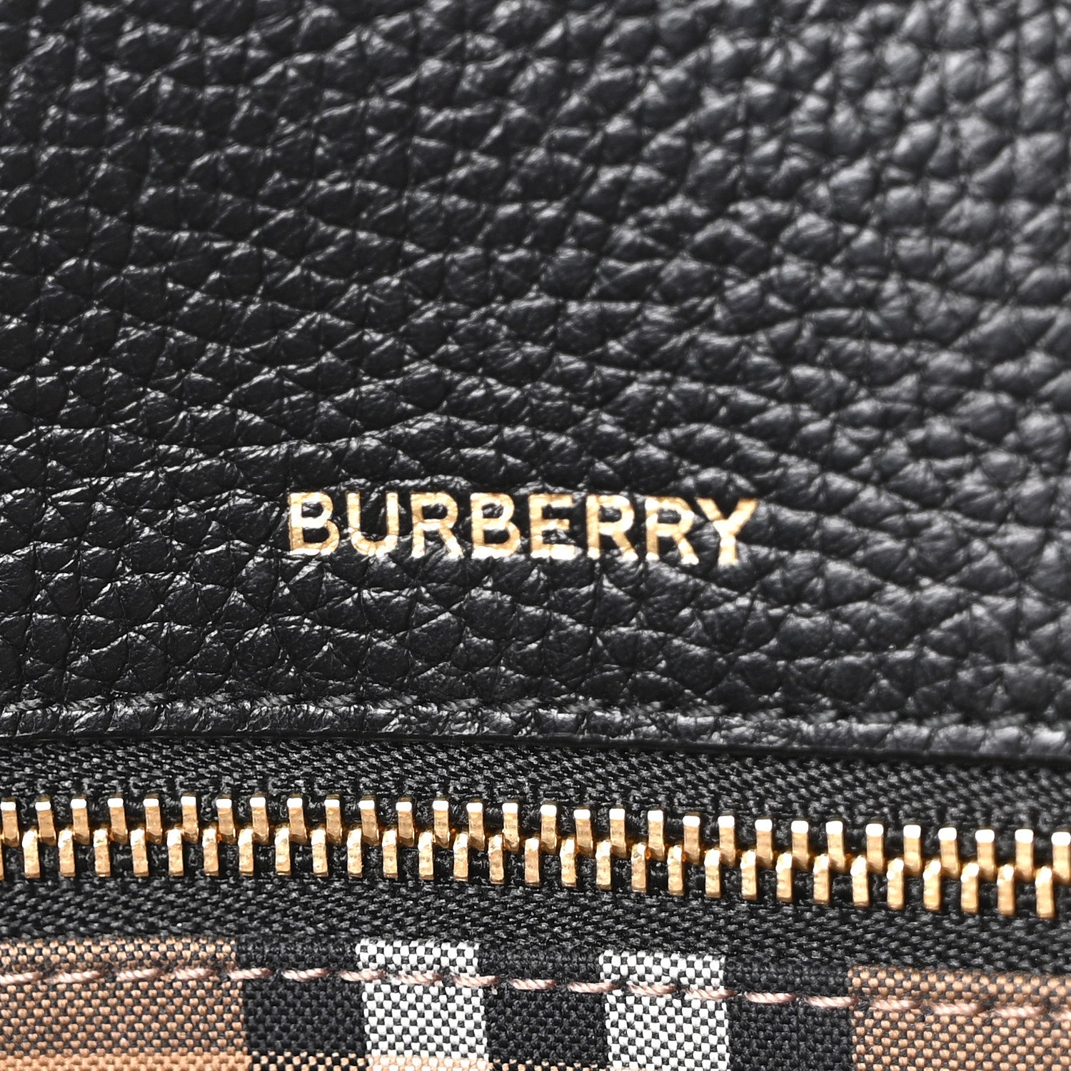 Grainy Calfskin Medium London Tote Bag Black