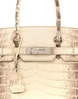 Matte Niloticus Crocodile Himalaya Birkin 30 Blanc