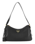 Soft Calfskin Medium Aimee Shoulder Bag Black