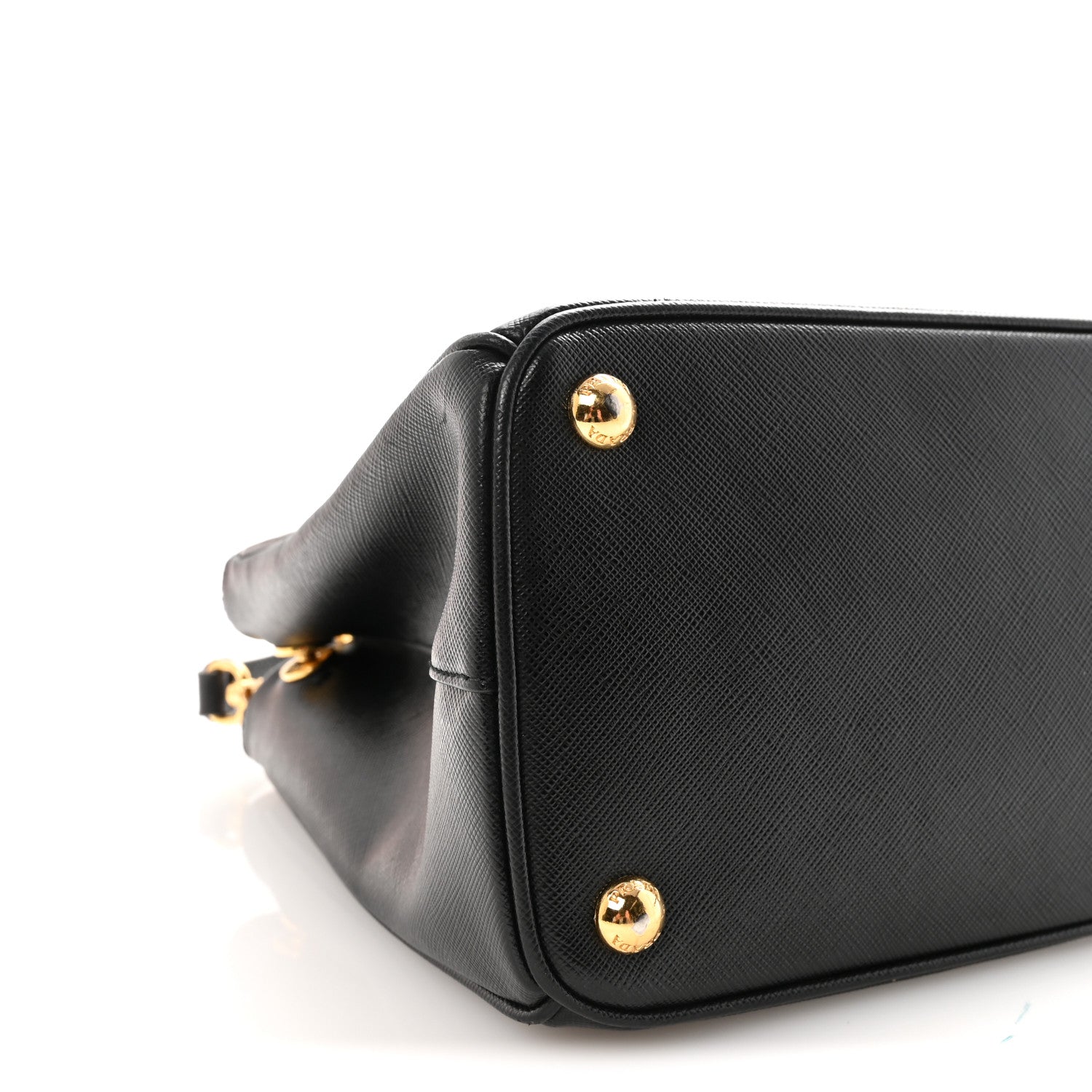 Saffiano Small Galleria Double Zip Tote Black