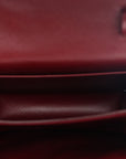 Box Calfskin Teen Classic Box Flap Bag Burgundy