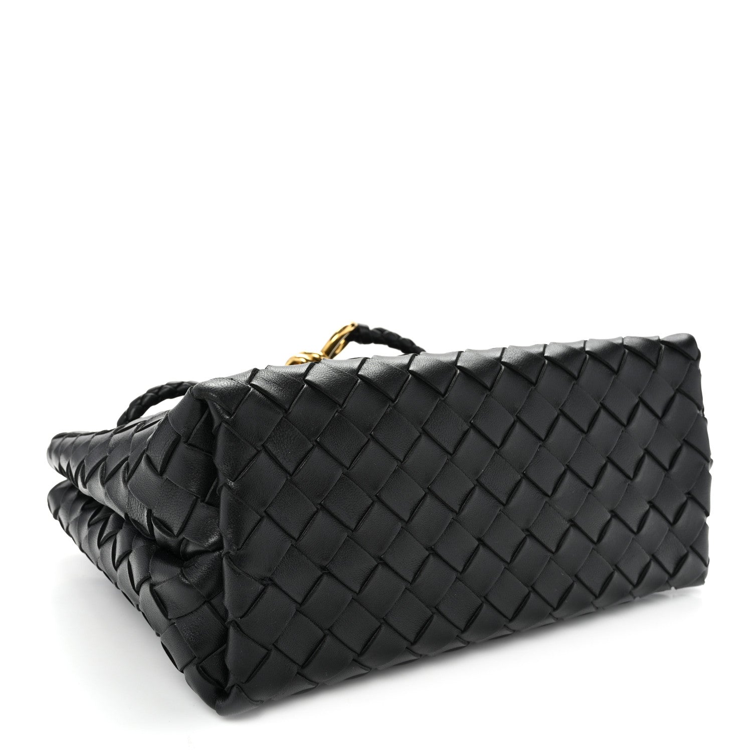 Nappa Intrecciato Small Andiamo Shoulder Bag Black