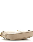 GG Supreme Monogram Textured Dollar Calfskin Mini Jackie 1961 Hobo Beige Mystic White Oatmeal