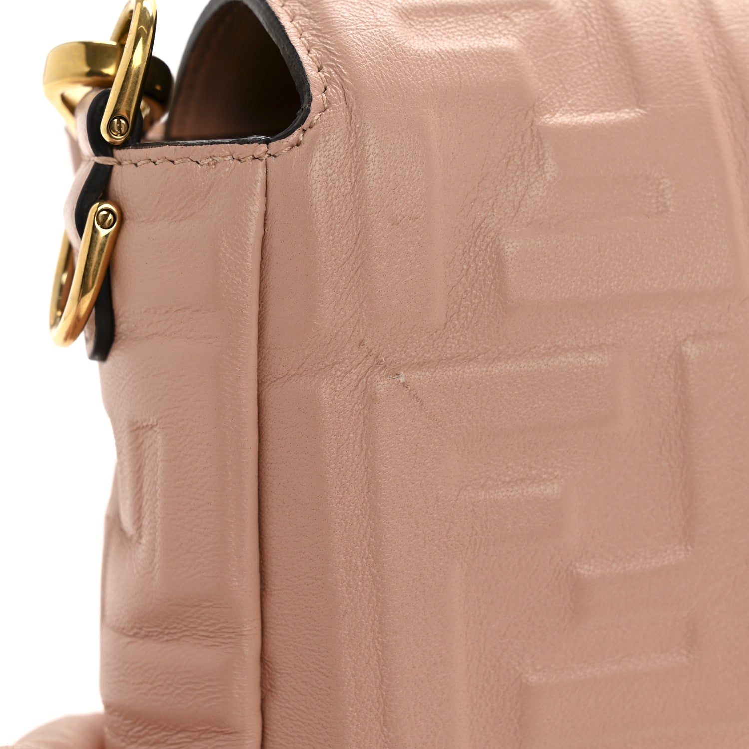 Nappa FF 1974 Embossed Baguette Rosa Bourbon