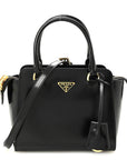Spazzolato Mini Zippered Tote Black