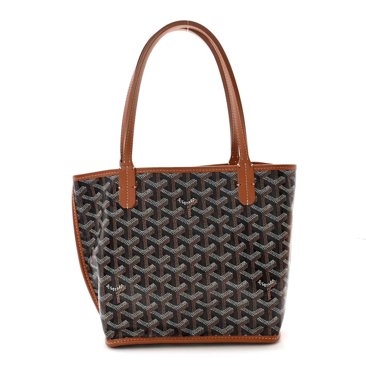 Goyardine Reversible Mini Anjou Black Gold