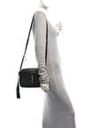 Calfskin Matelasse Monogram Lou Camera Bag Black