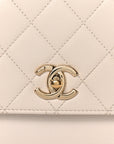 Caviar Quilted Medium Business Affinity Flap White