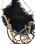 Shiny Calfskin Quilted Mini CHNL 22 Black