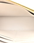 Shiny Calfskin Crocodile Embossed Hourglass Chain Bag White