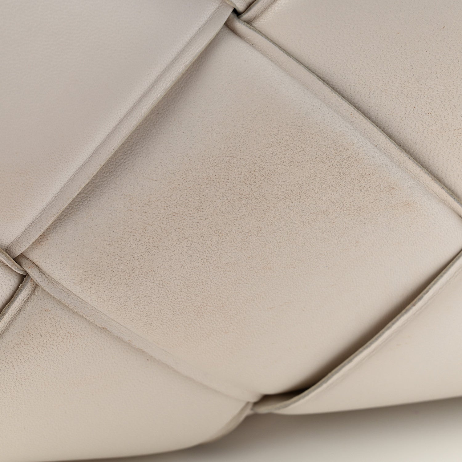 Nappa Intreccio Padded Top Handle Shoulder Bag White
