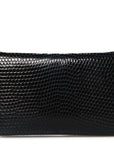 Lizard Calvi Card Case Black