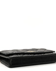Supple Calfskin Caro Pouch with Chain Black