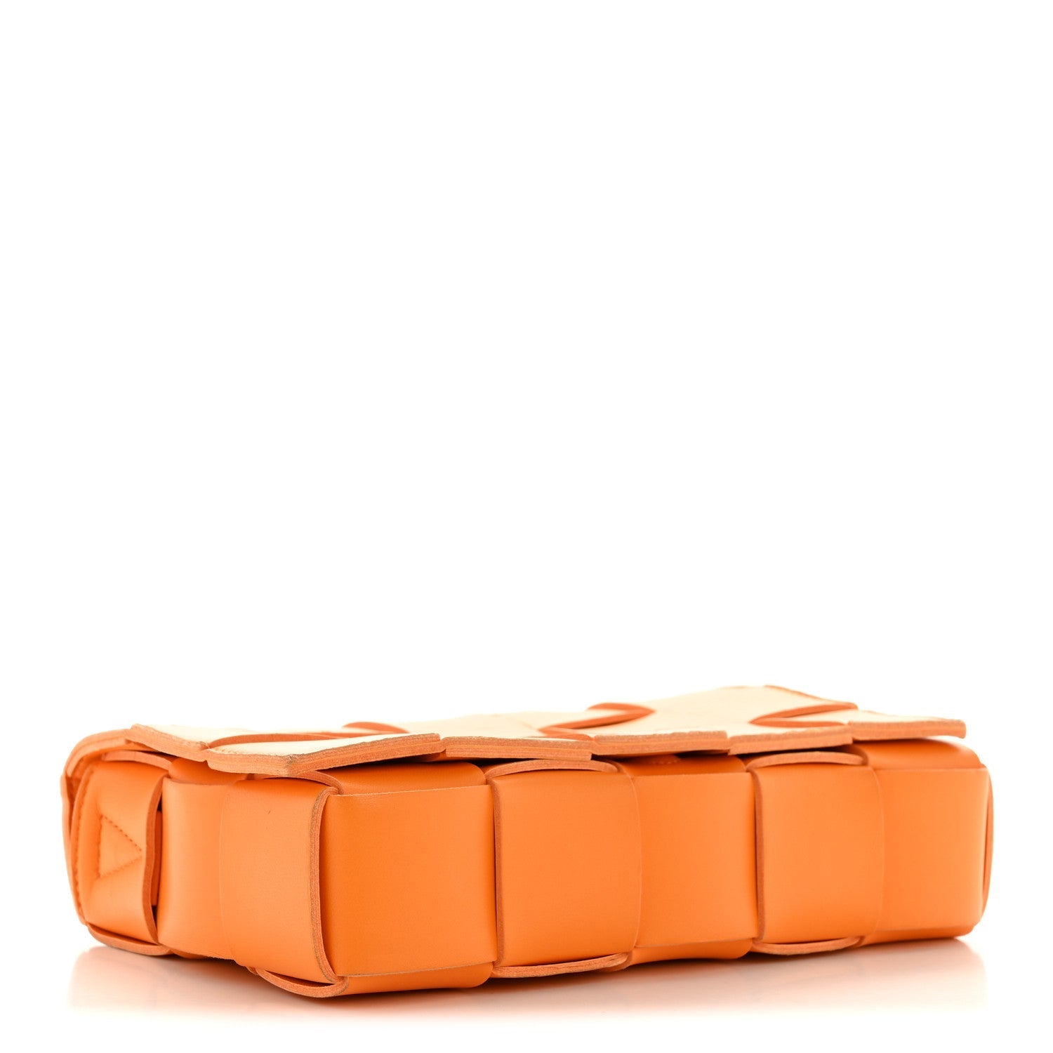 Nappa Maxi Intreccio Cassette Bag Tangerine