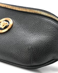 Grained Calfskin Vanitas Medea Belt Bag Black