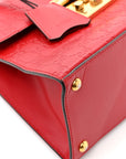 GCCIssima Signature Small Padlock Top Handle Bag Hibiscus Red
