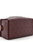 Caviar Quilted Small CHNL 25 Handbag Burgundy