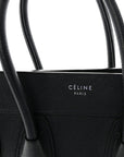 Drummed Calfskin Micro Luggage Black