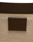 GG Supreme Monogram Azalea Calfskin Mini Horsebit 1955 Foldover Top Handle Bag Beige Ebony Brown Sugar