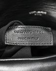 Lambskin Quilted Medium Loulou Puffer Monogram Chain Satchel Black