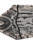 Canvas Embroidered Medium Plan De Paris Book Tote Grey Black