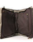 GG Supreme Monogram Textured Dollar Calfskin Web Ophidia Savoy Garment Bag Beige Ebony New Acero