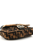 Shearling Vitello Dolce Macro FF 1974 Baguette Tobacco Black