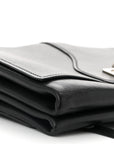 Vitello Soft Chain Flap Bag Black