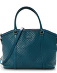 Soft MicroGCCIssima Dome Satchel Deep Cobalt
