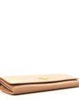 Vitello Move Metal Oro Chain Wallet Caramel