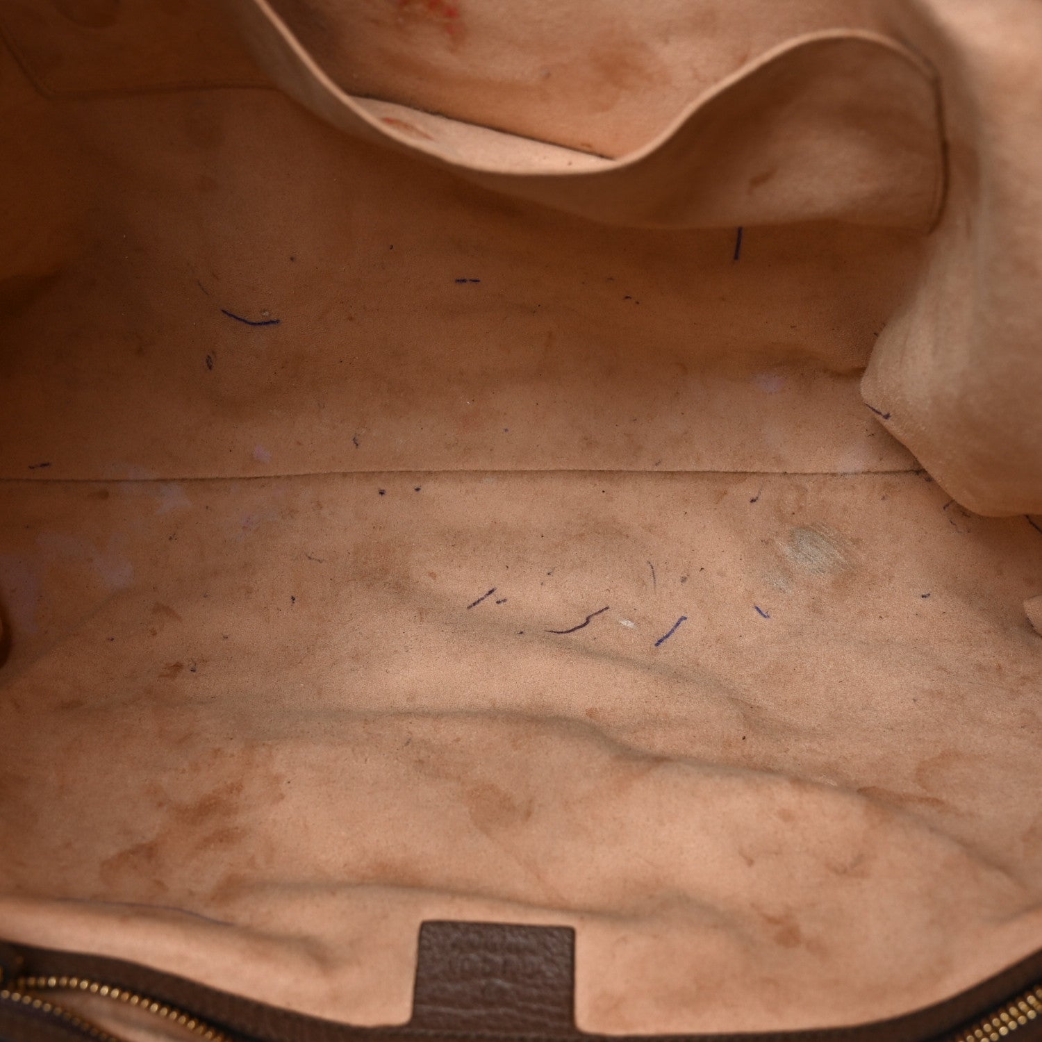 GG Supreme Monogram Medium Ophidia Shopping Tote Brown