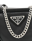 Nappa Soft Padded Mini Triangle Crossbody Pouch Black