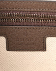 GG Supreme Monogram Textured Dollar Calfskin Web Ophidia Wristlet Shoulder Bag Beige Ebony New Acero