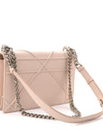 Grained Calfskin Medium D1ORama Flap Bag Nude