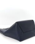 Soft Grained Calfskin Sangle Bucket Bag Navy Blue