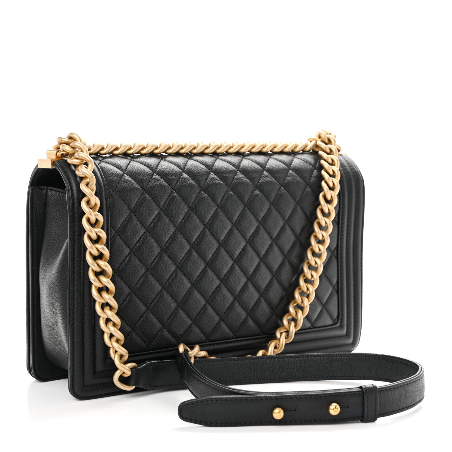 Caviar Quilted New Medium Boy Flap Black