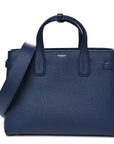 Derby Calfskin Vintage Check Medium Banner Tote Regency Blue