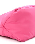 Tessuto Nylon Soft Padded Shopping Tote Fuxia