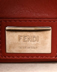 Vitello Seta Burro Medium Peekaboo Iconic Satchel Grigio Polvere Mattone